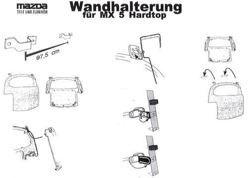 Hardtop wandhalter mazda - wandhalter, mx-5